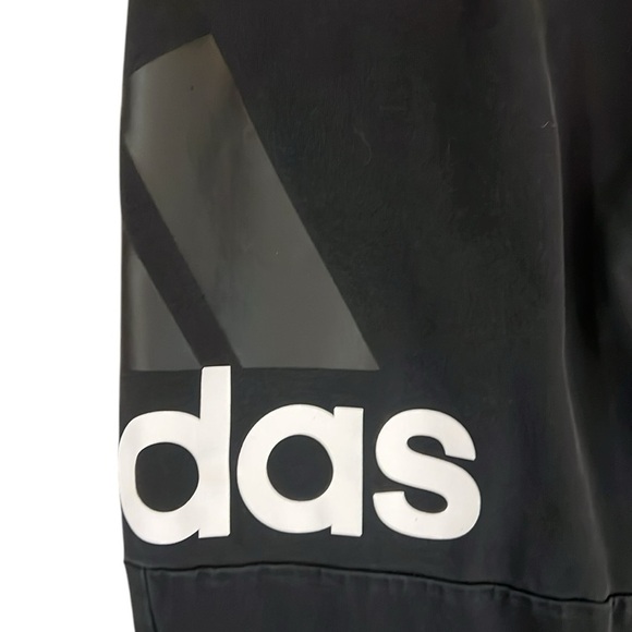 Adidas Baggy Jogger Sweatpants Black Spell Out Trefoil Logo Pockets 2XL XXL - Picture 11 of 14